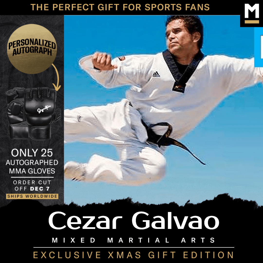 Cezar Galvao Autographed MMA Gloves