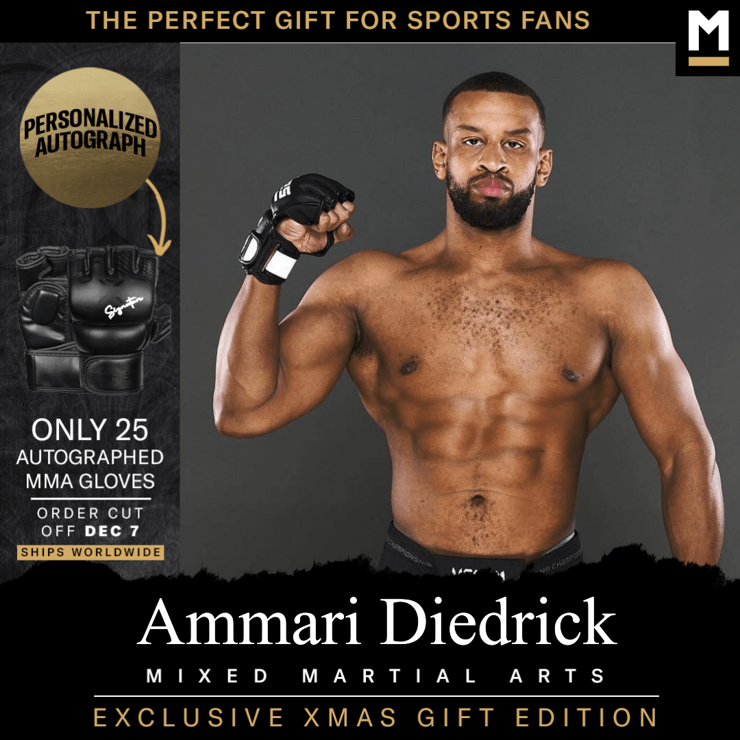 Ammari Diedrick Autographed MMA Gloves