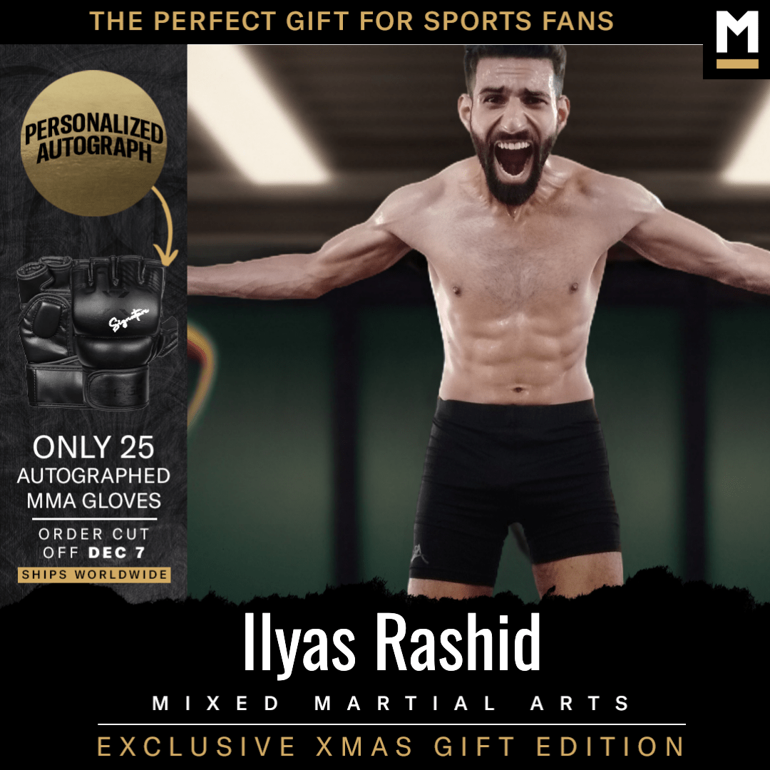 Ilyas Rashid Autographed MMA Gloves