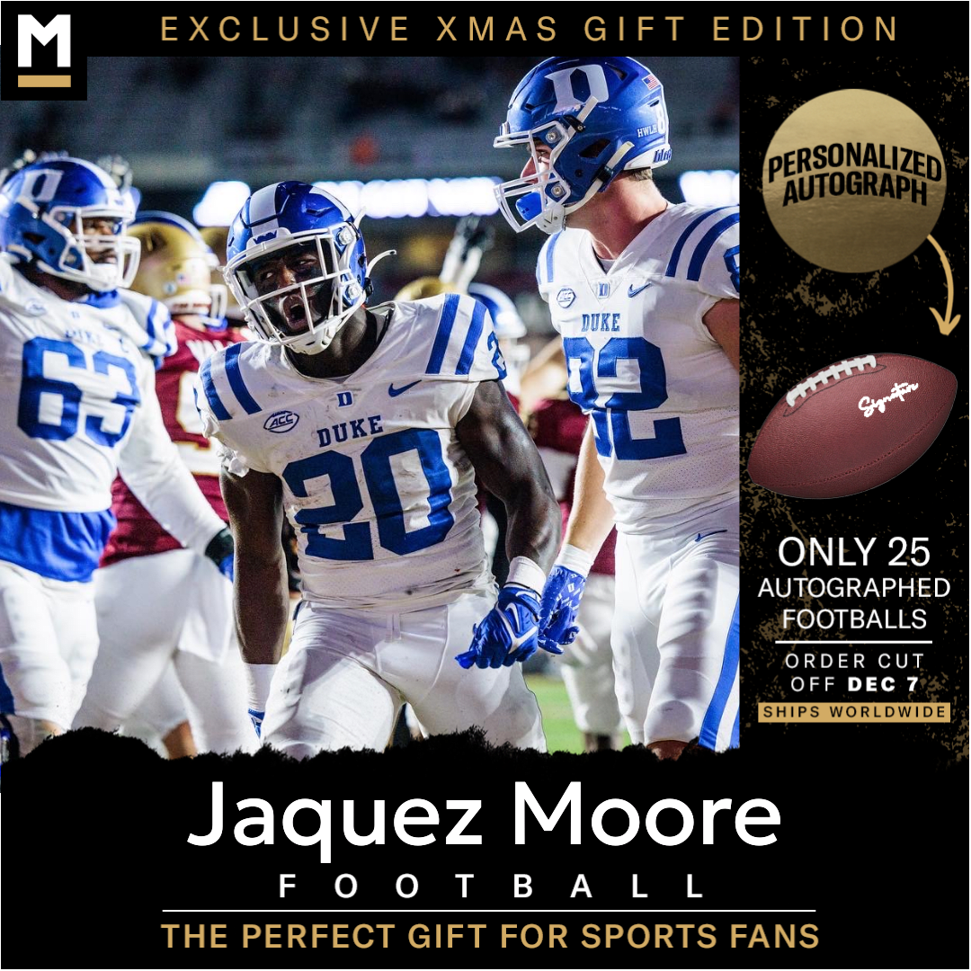 Jaquez Moore Autographed Football