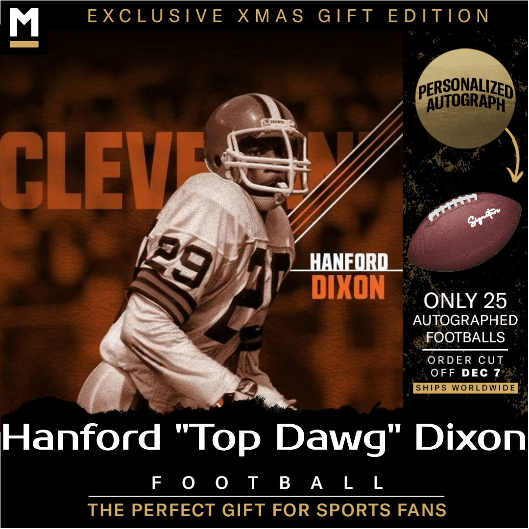Hanford Dixon Autographed Football