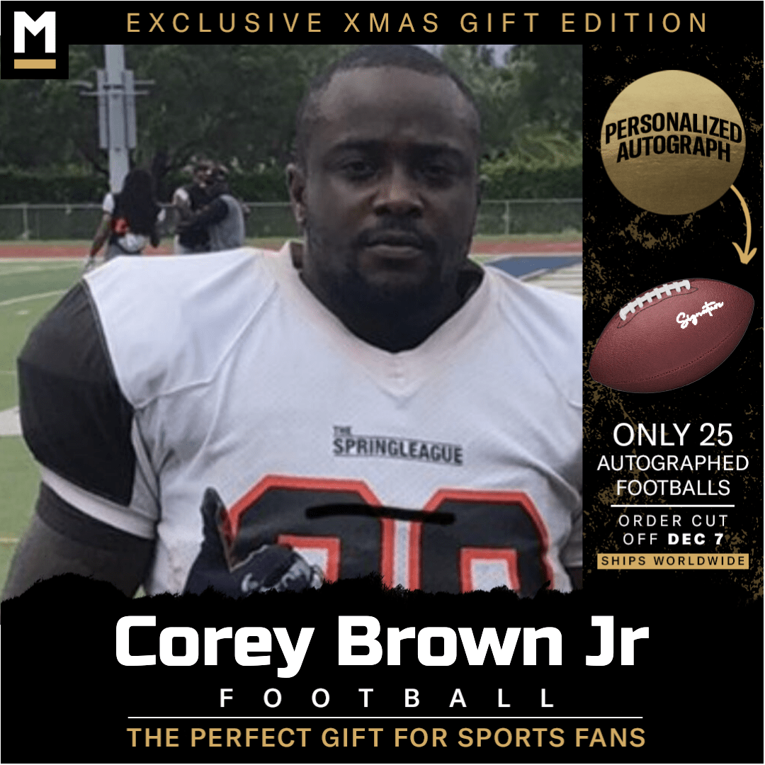Corey Brown Jr Autographed Football
