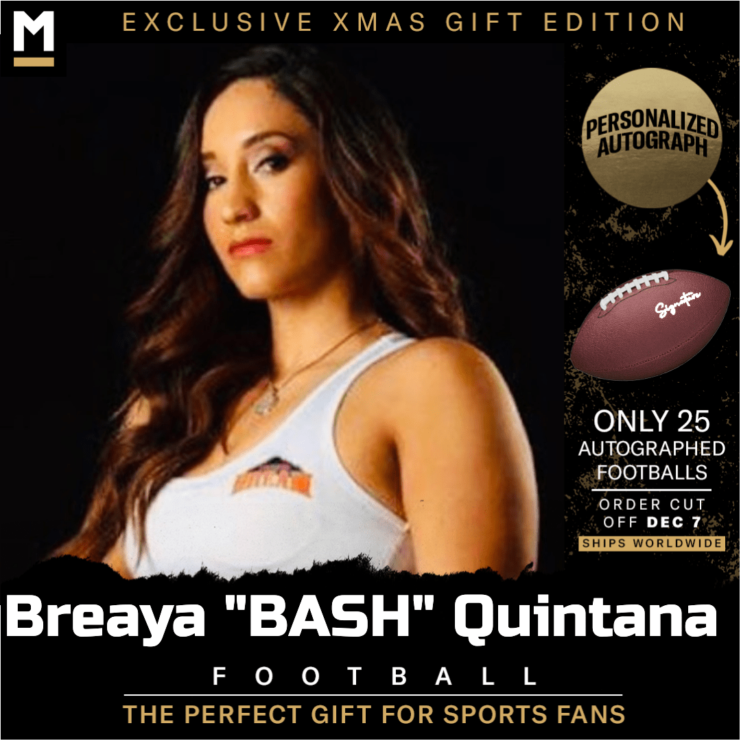 Breaya Quintana Autographed Football