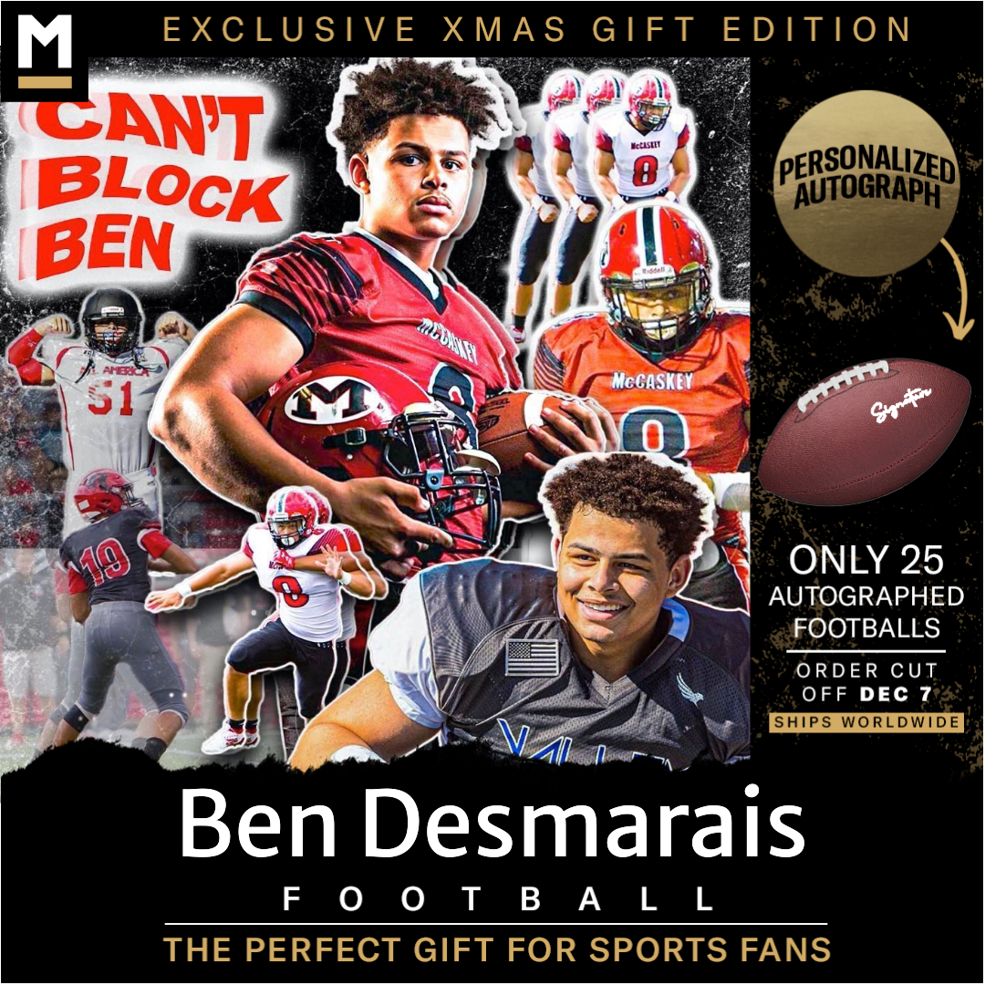 Ben Desmarais Autographed Football