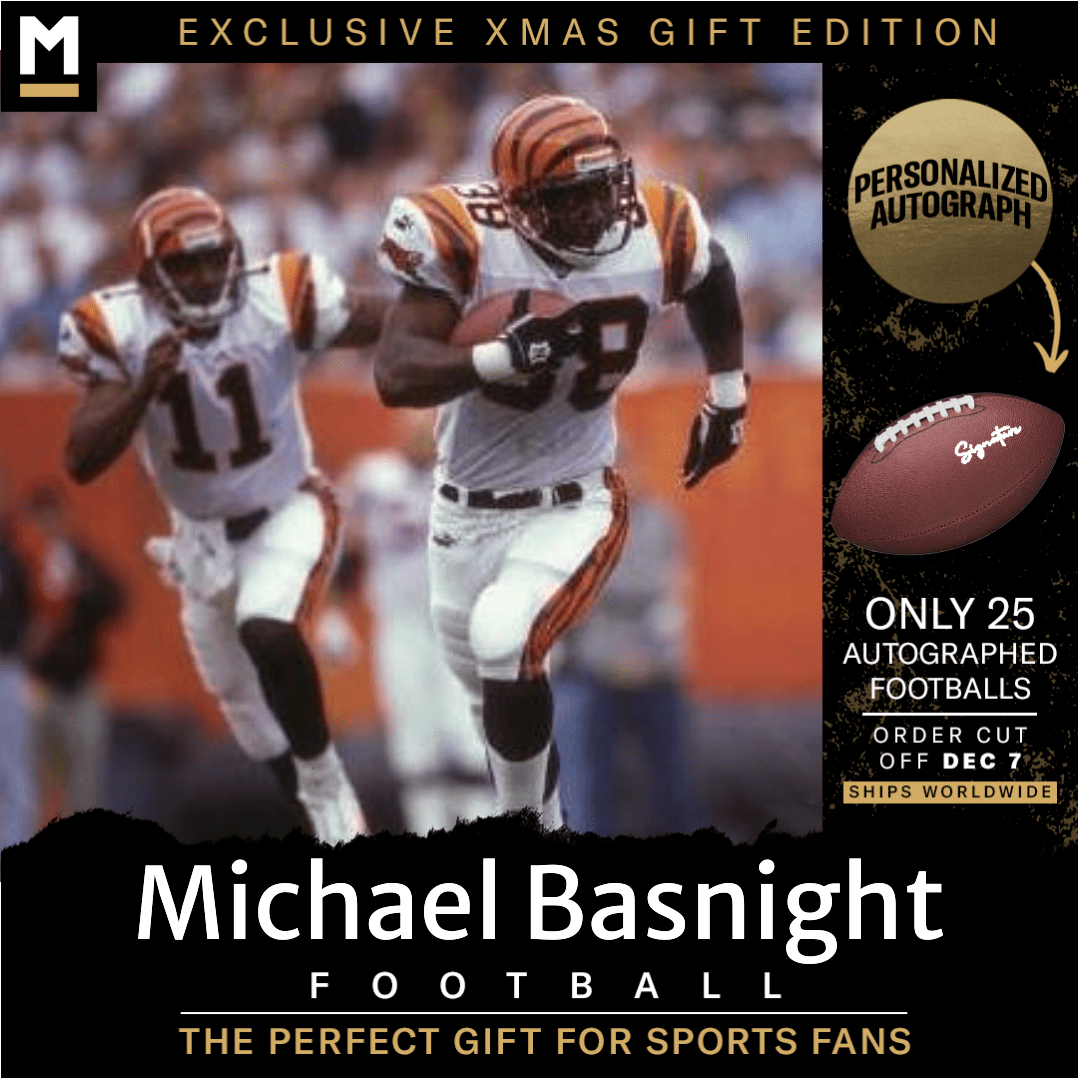 Michael Basnight Autographed Football