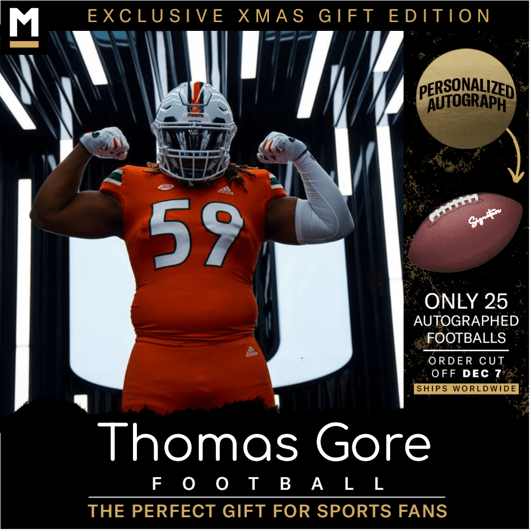 Thomas Gore Autographed Football
