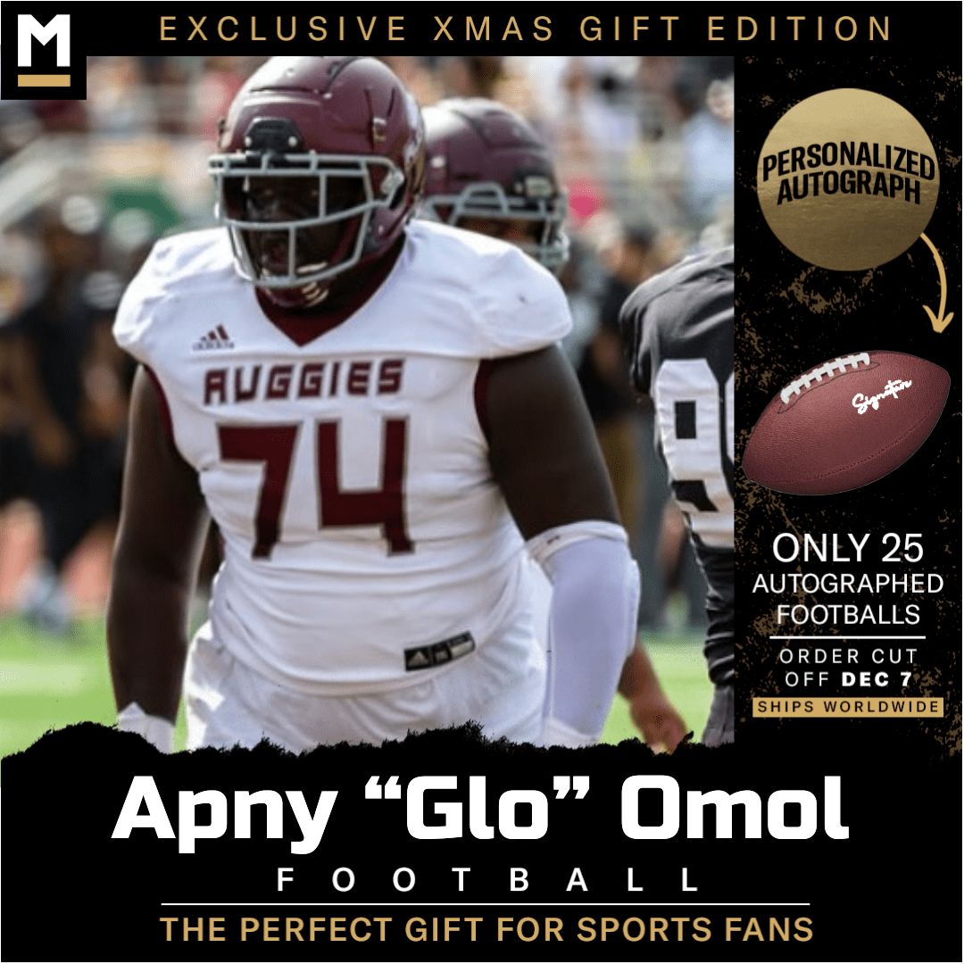Apny  Omol Autographed Football