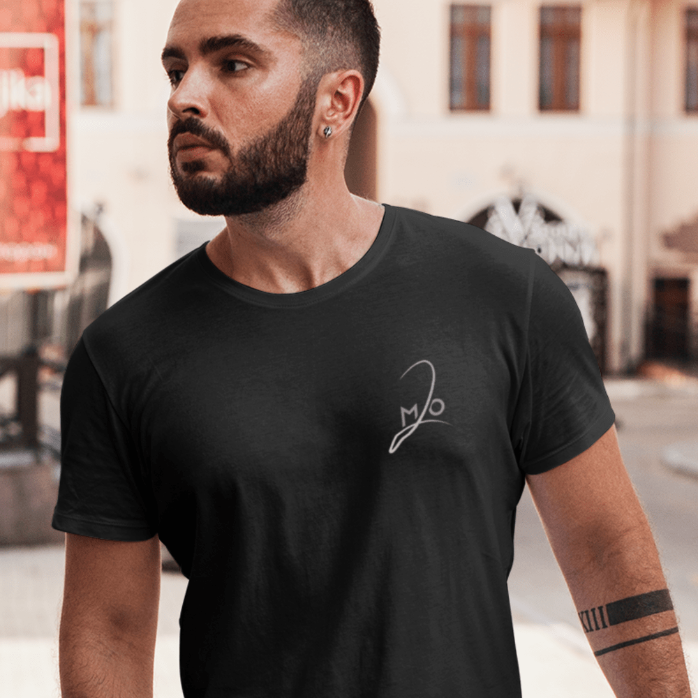 "MO2" by Mo Mohamed Shirt, White Logo