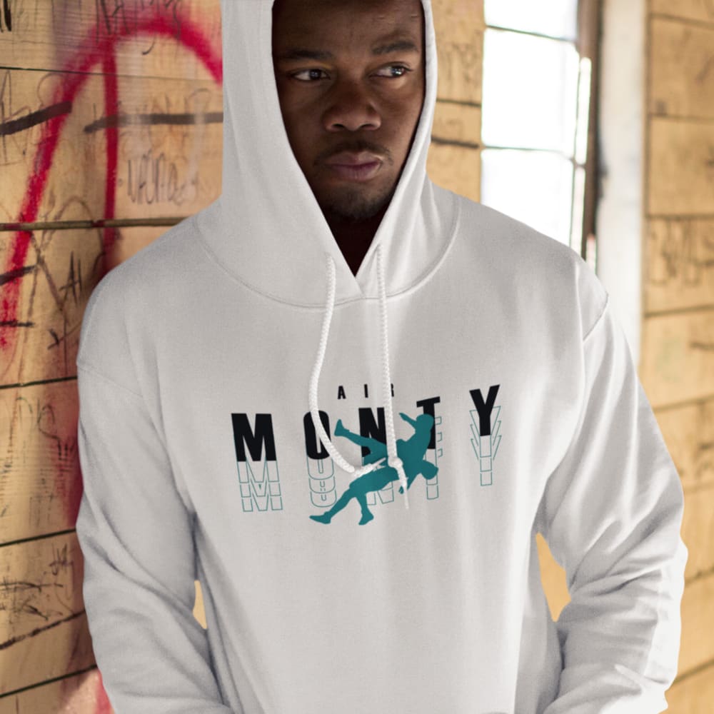 "Air Monty" by Michelle Montague Unisex Hoodie, Teal Black Logo