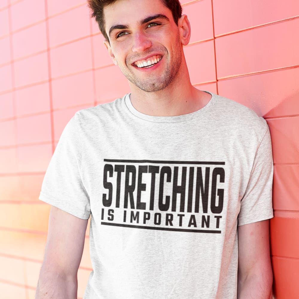 LIMITED EDITION, DeAmez Ross Stretching is Important T-Shirt, Black Logo