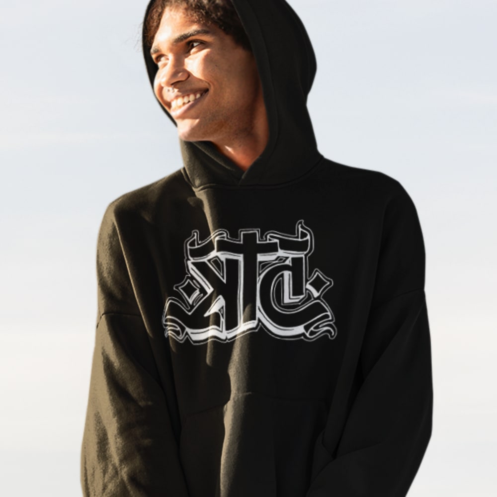 "KTC" by Kendo Castaneda Hoodie, White Logo