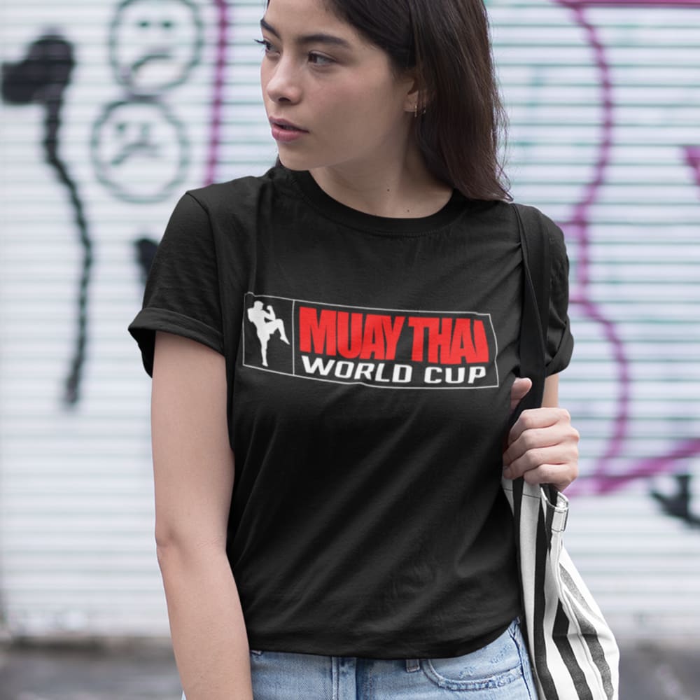 Muay Thai World Cup Unisex T-Shirt,  White & Red Logo