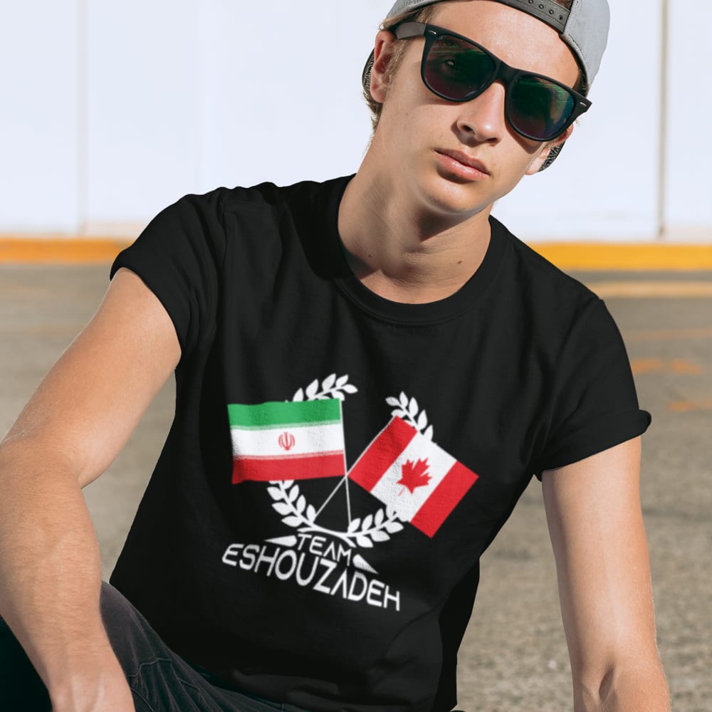 Team Eshouzadeh Men's T-Shirt , White Logo