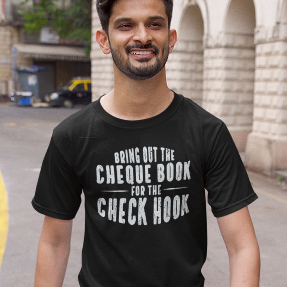 Carlos Ulberg "Bring Out the Cheque Book for the Check Hook" T-Shirt Light Logo