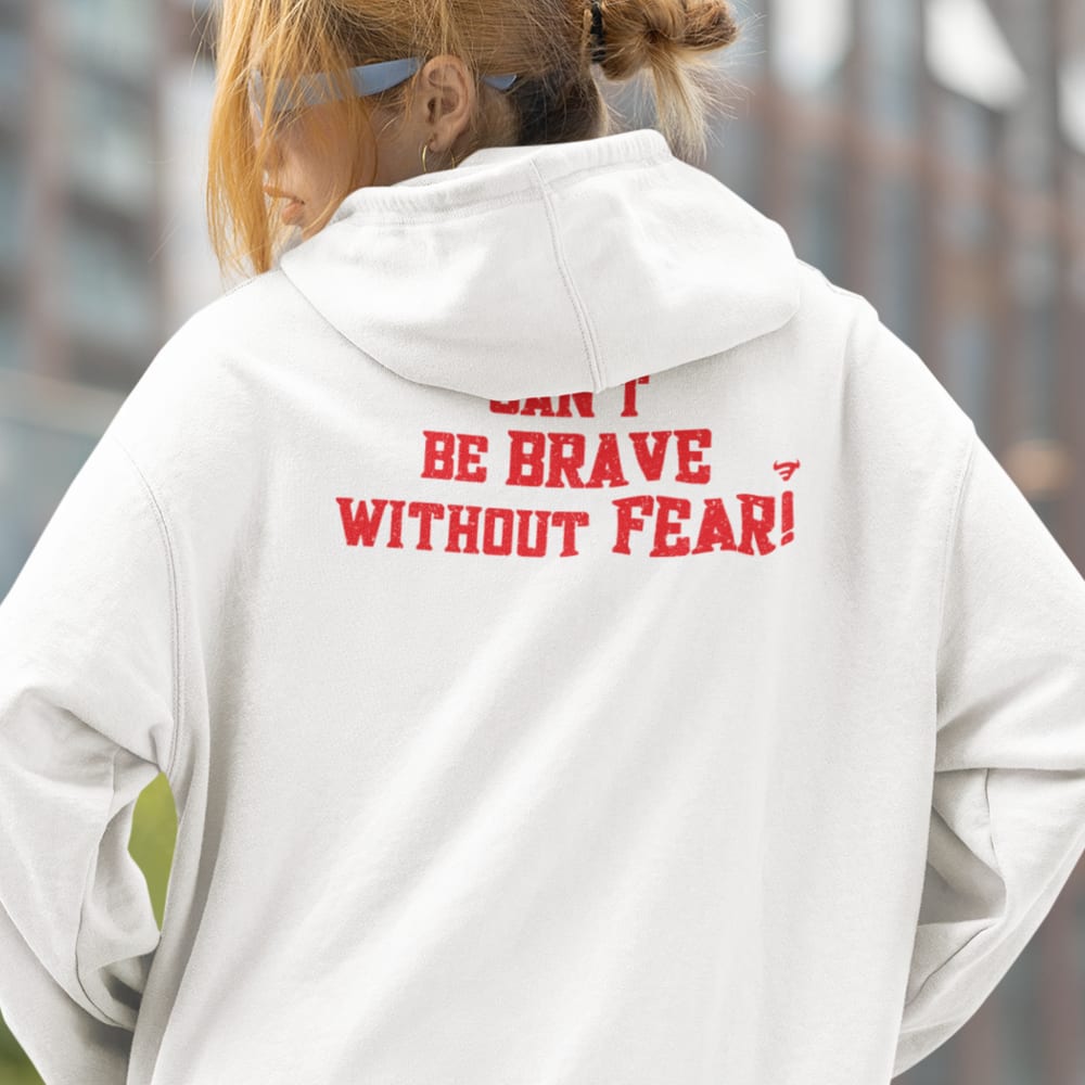 "Can't Be Brave Without Fear" John Makdessi Unisex Hoodie, Dark Logo