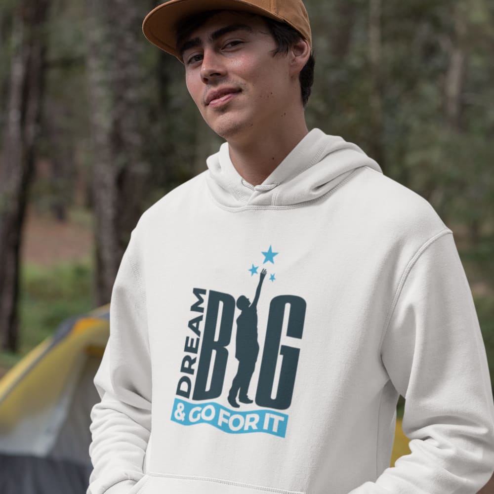 "Dream Big & Go For It" by Joe Bock - Hoodie, Black Logo