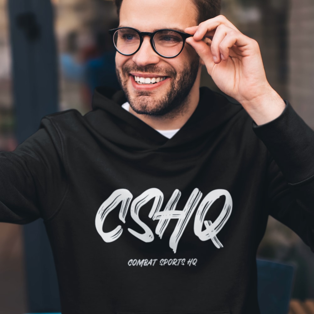 Combat Sports HQ "CSHQ" Hoodie, White Logo V3