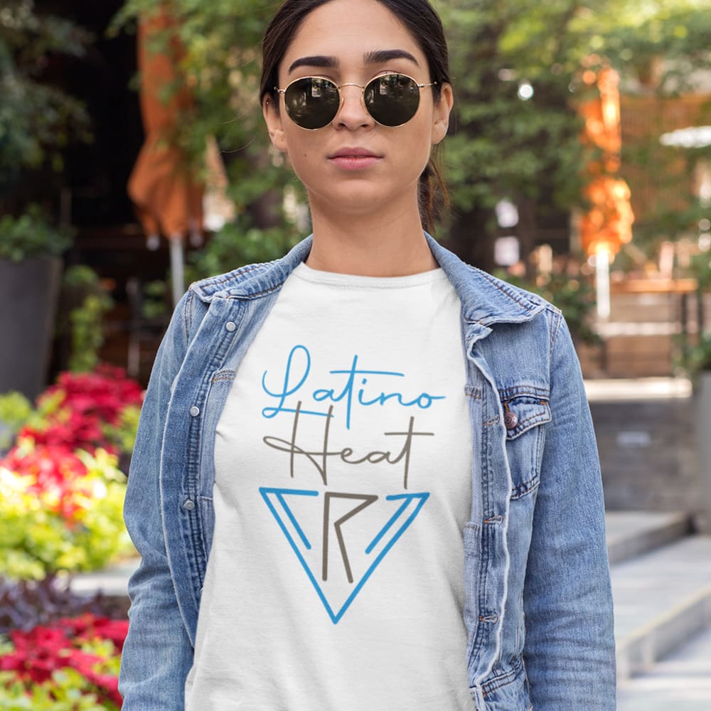 Latino Heat II by Rodolfo Velasquez Women's T-Shirt, Dark Logo