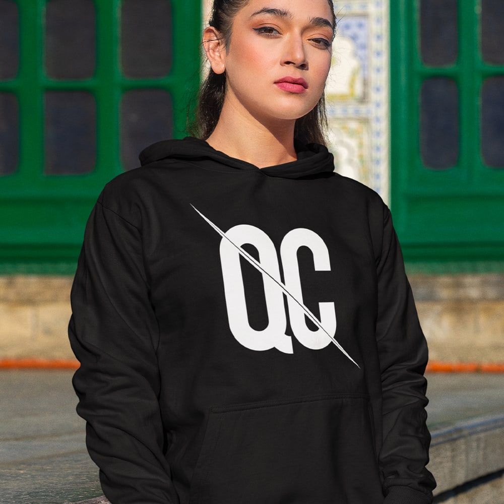 Official "Bolt" QC Hoodie. White Logo