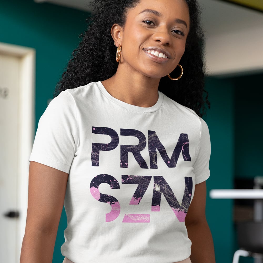 PRM SZN Splash Women's T-Shirt, Black Pink Logo