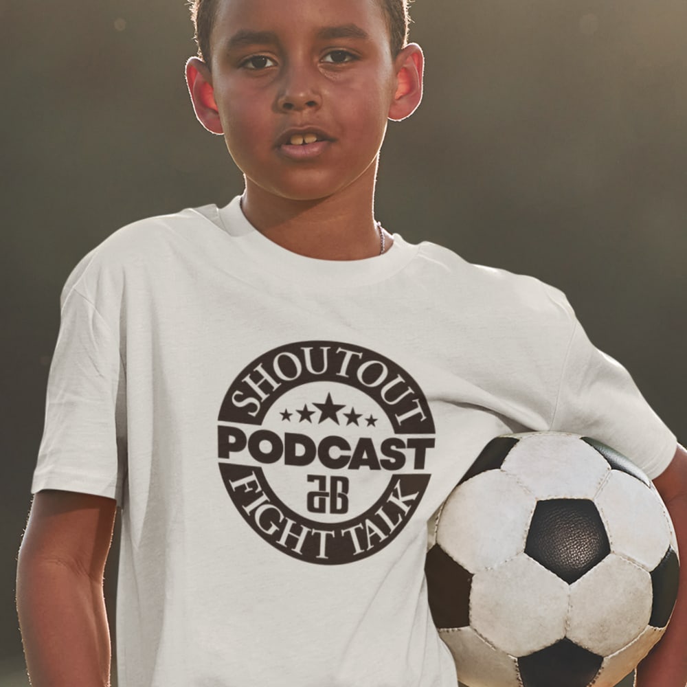 ShoutOut podcast! Youth T-Shirt, Black Logo