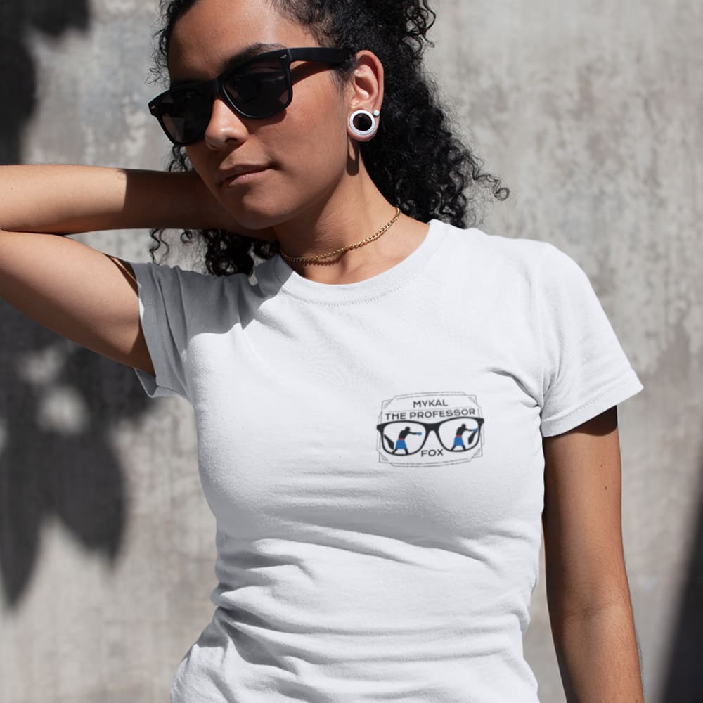 Mykal "The Professor" Fox Women's T-Shirt, Black Mini Logo