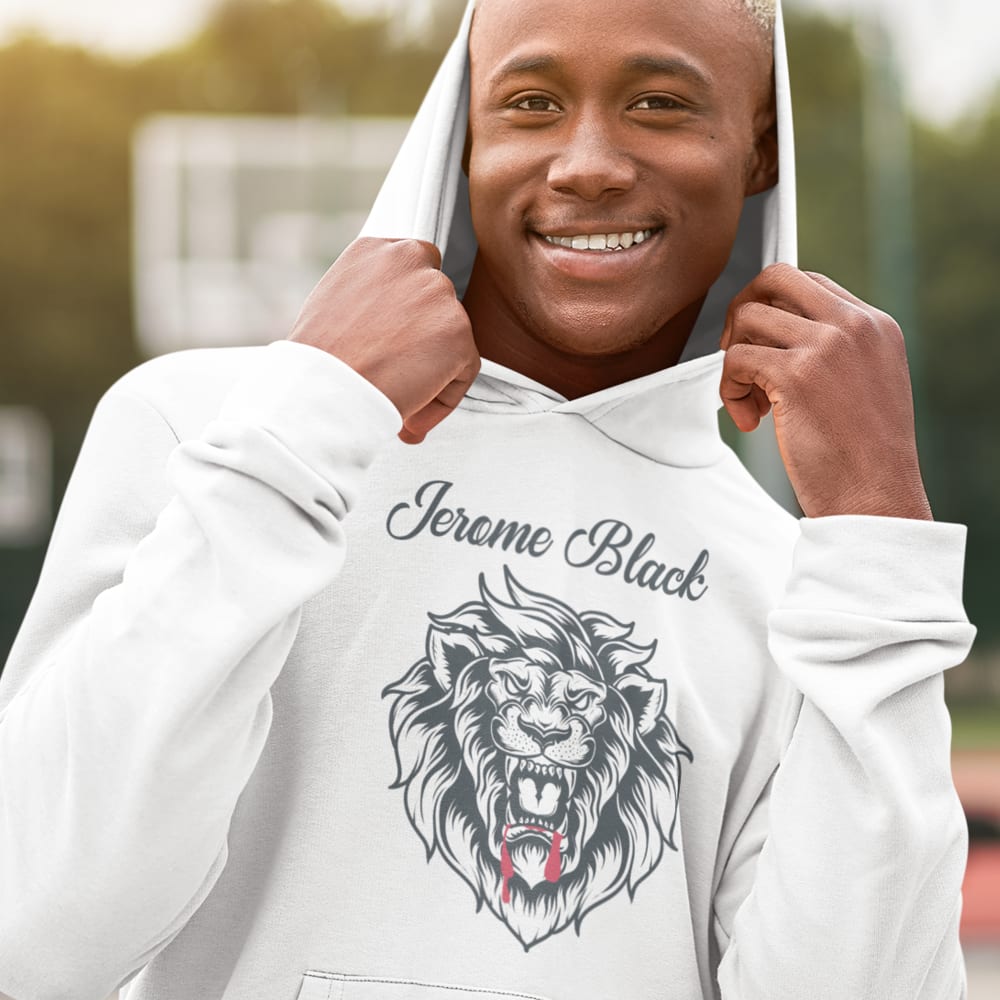 Jerome Black Hoodie, Light Navy Logo