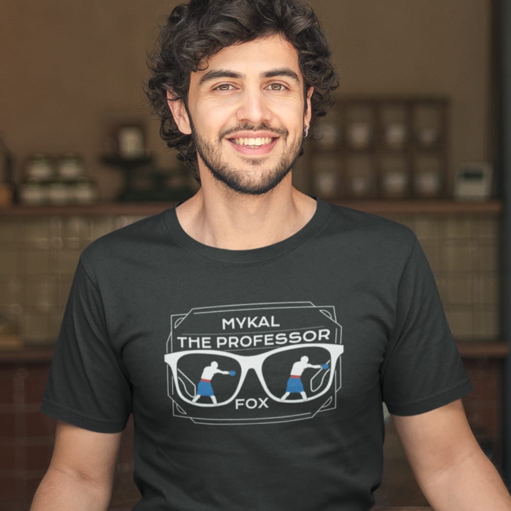 Mykal "The Professor" Fox Men's T-Shirt, White Logo