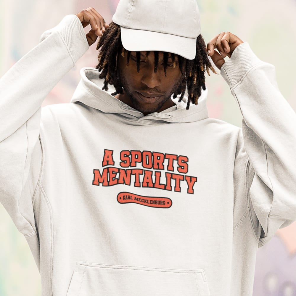 A Sports Mentality by Karl Mecklenburg Unisex Hoodie, Dark Logo
