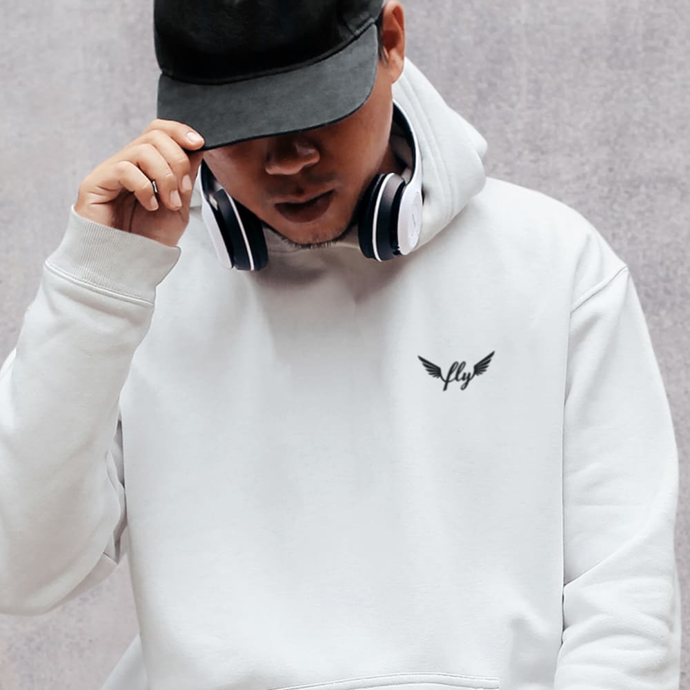"Fly" by Anicka Newell, Hoodie, Black Logo