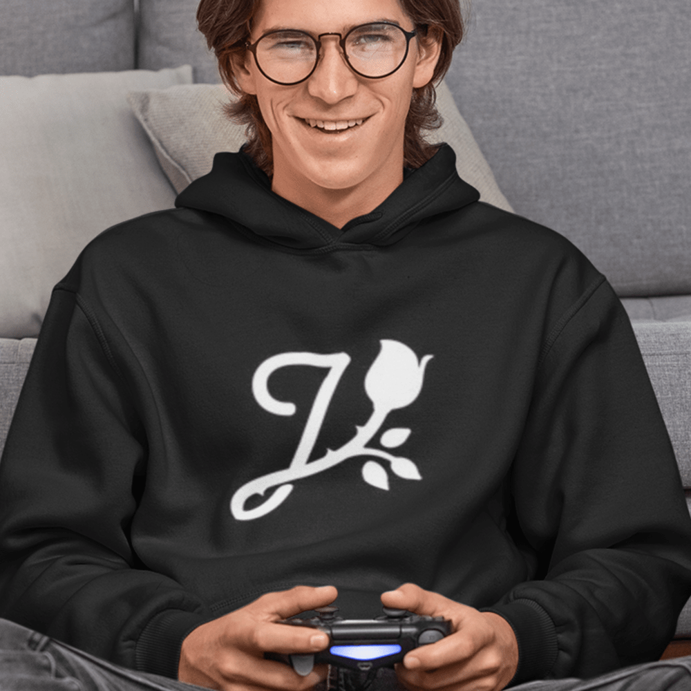 Jelani Hamilton Men's Hoodie, White Logo