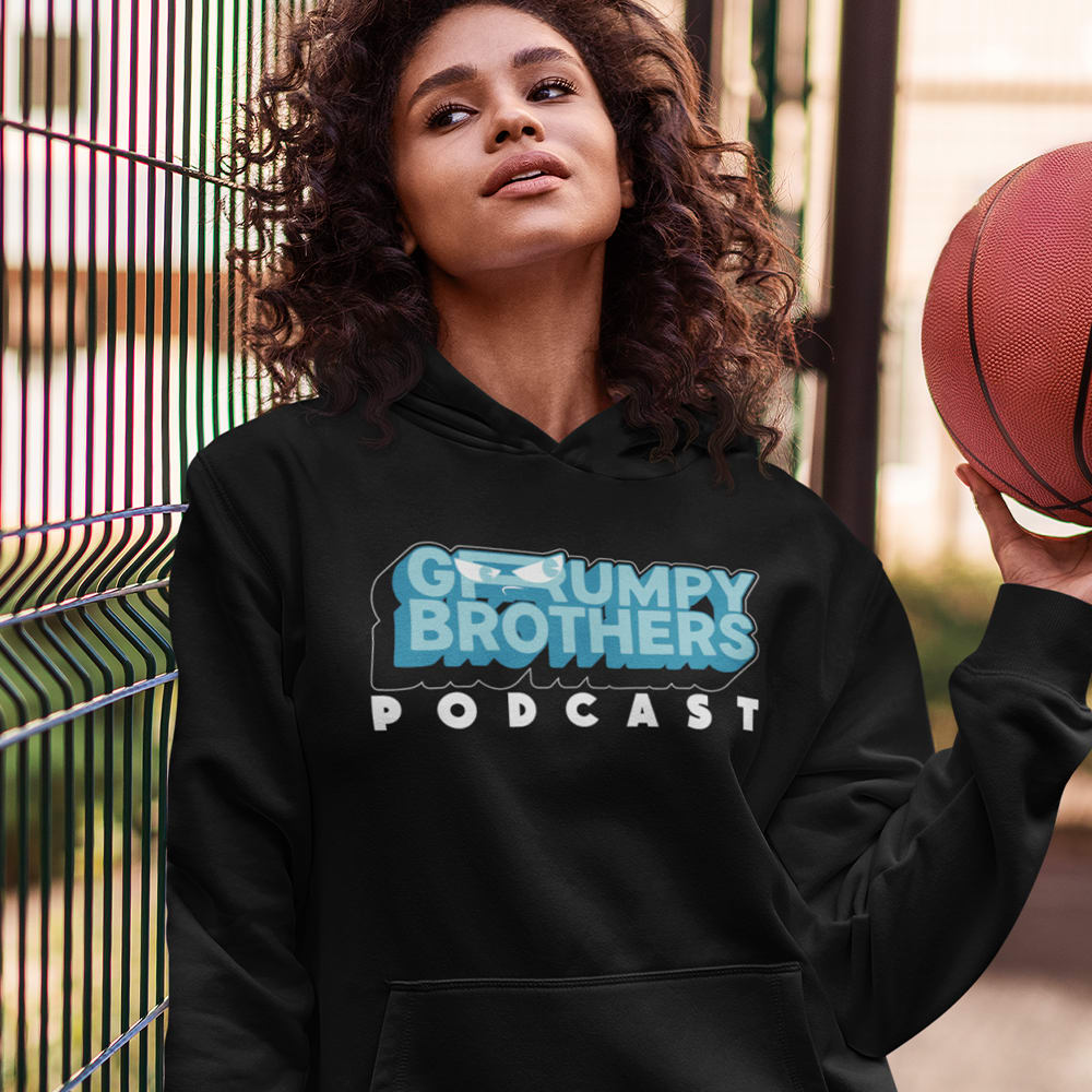 Grumpy Brothers Podcast Unisex Hoodie, Light Logo