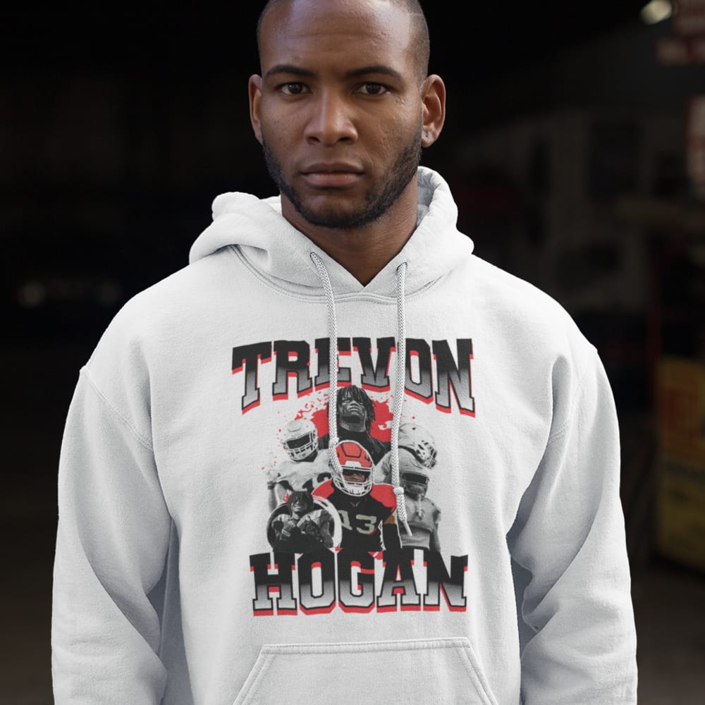 "TH" by Trevon Hogan Hoodie, Black Logo
