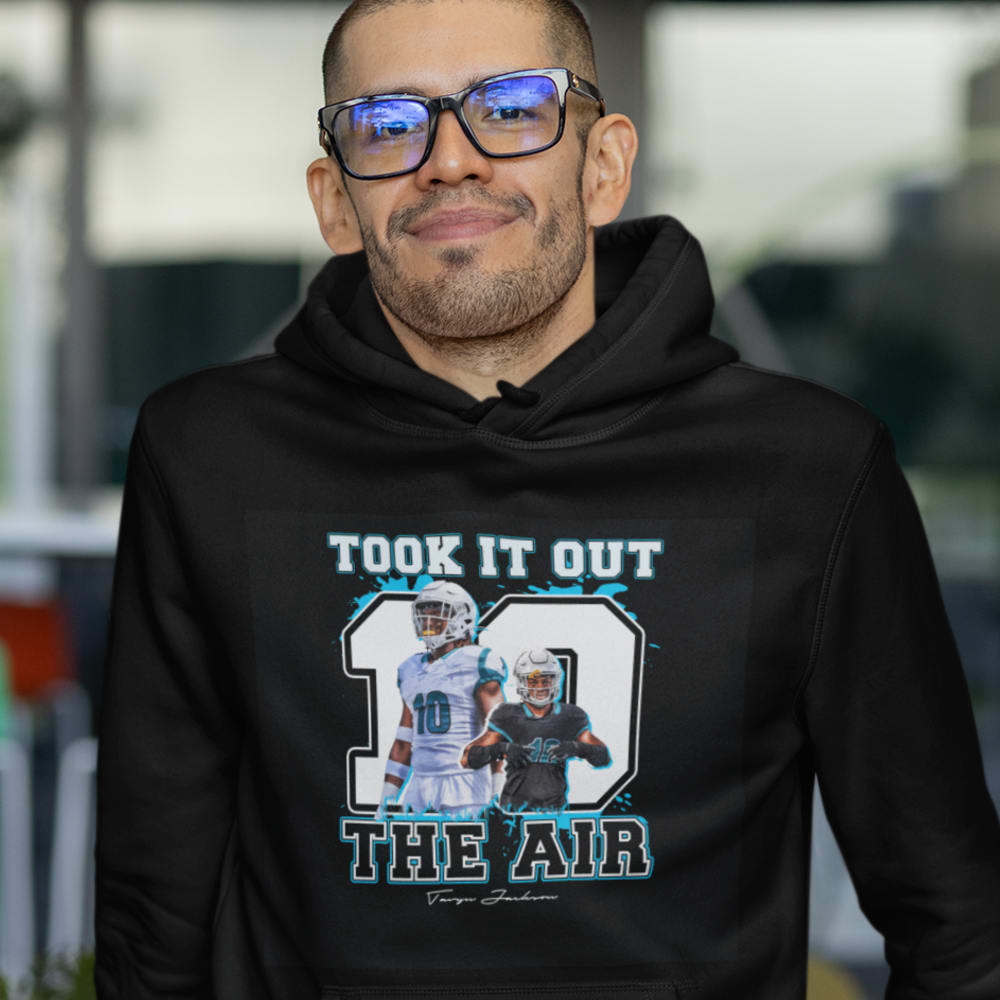"Took It Out Air" by Tavyn Jackson Hoodie, White Logo