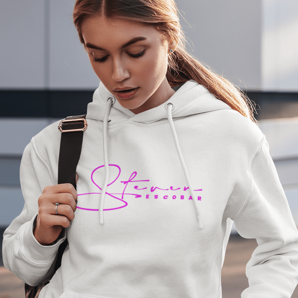 Steven Escobar Women's Signature Hoodie, Pink Logo
