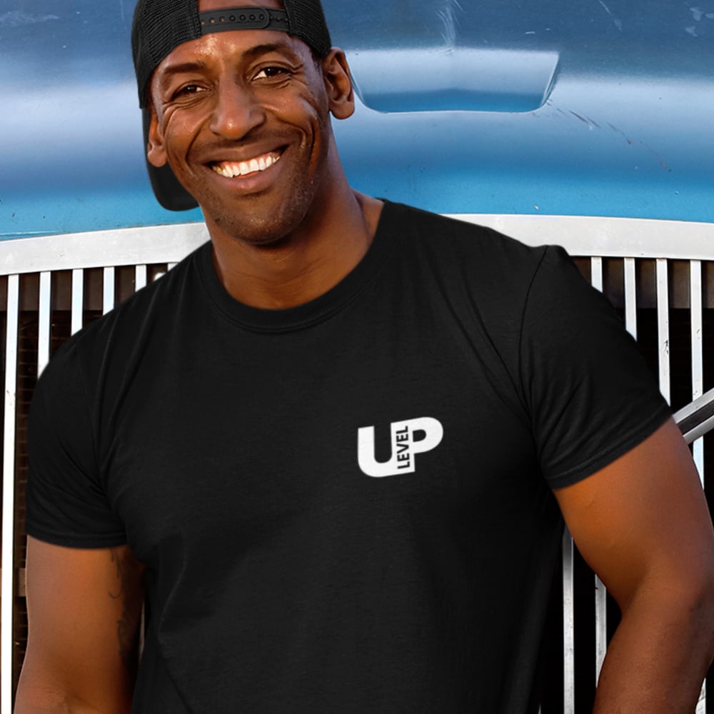 "LevelUp"  by Cooper Donlin T-Shirt, White  Mini Logo