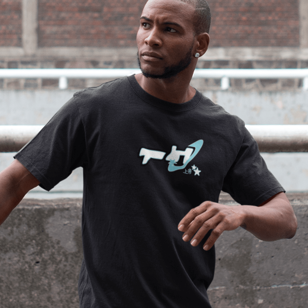 "TH" by Trevon Hogan T-Shirt, Aqua Logo
