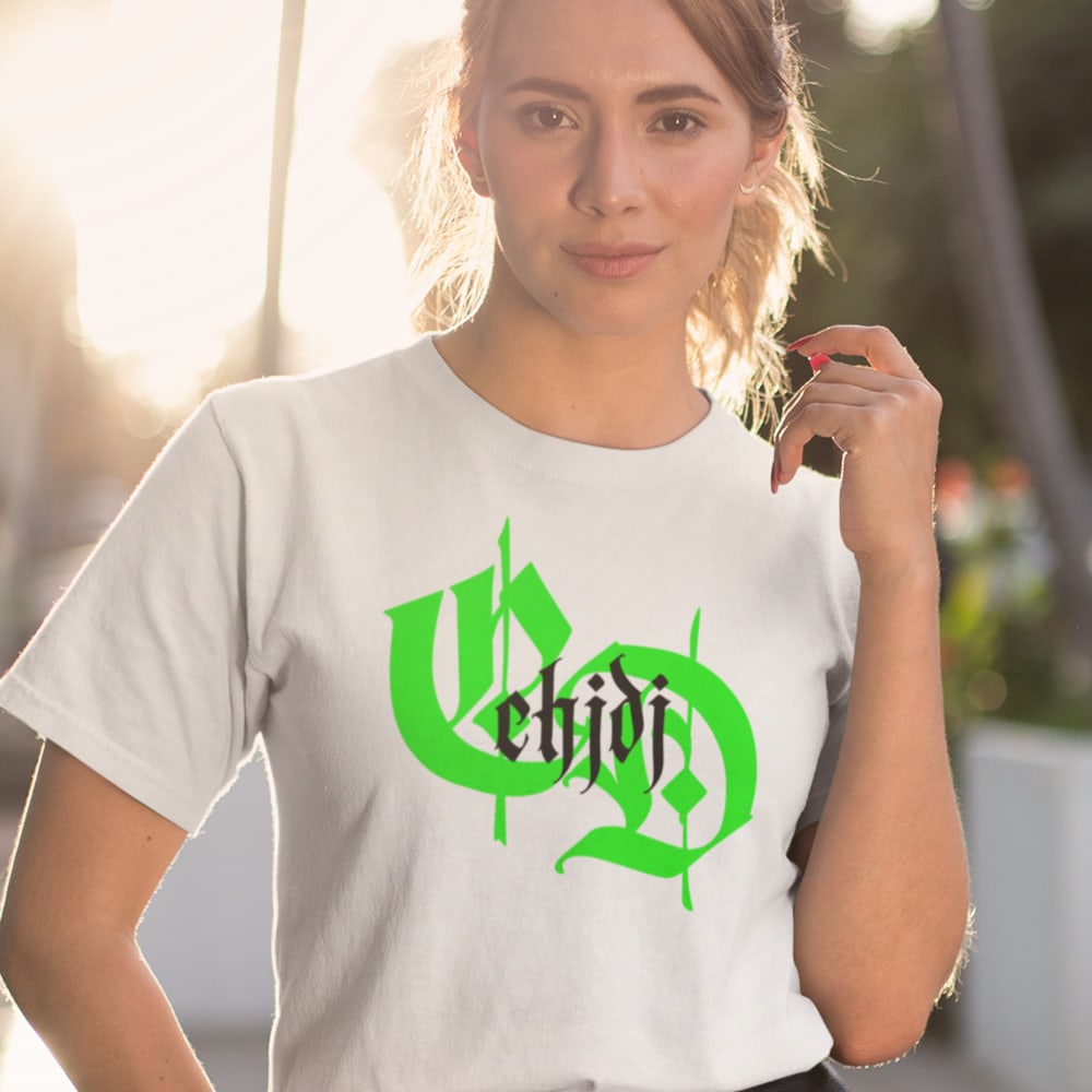 Chidi Ahanotu, Women's T-Shirt, Green Logo