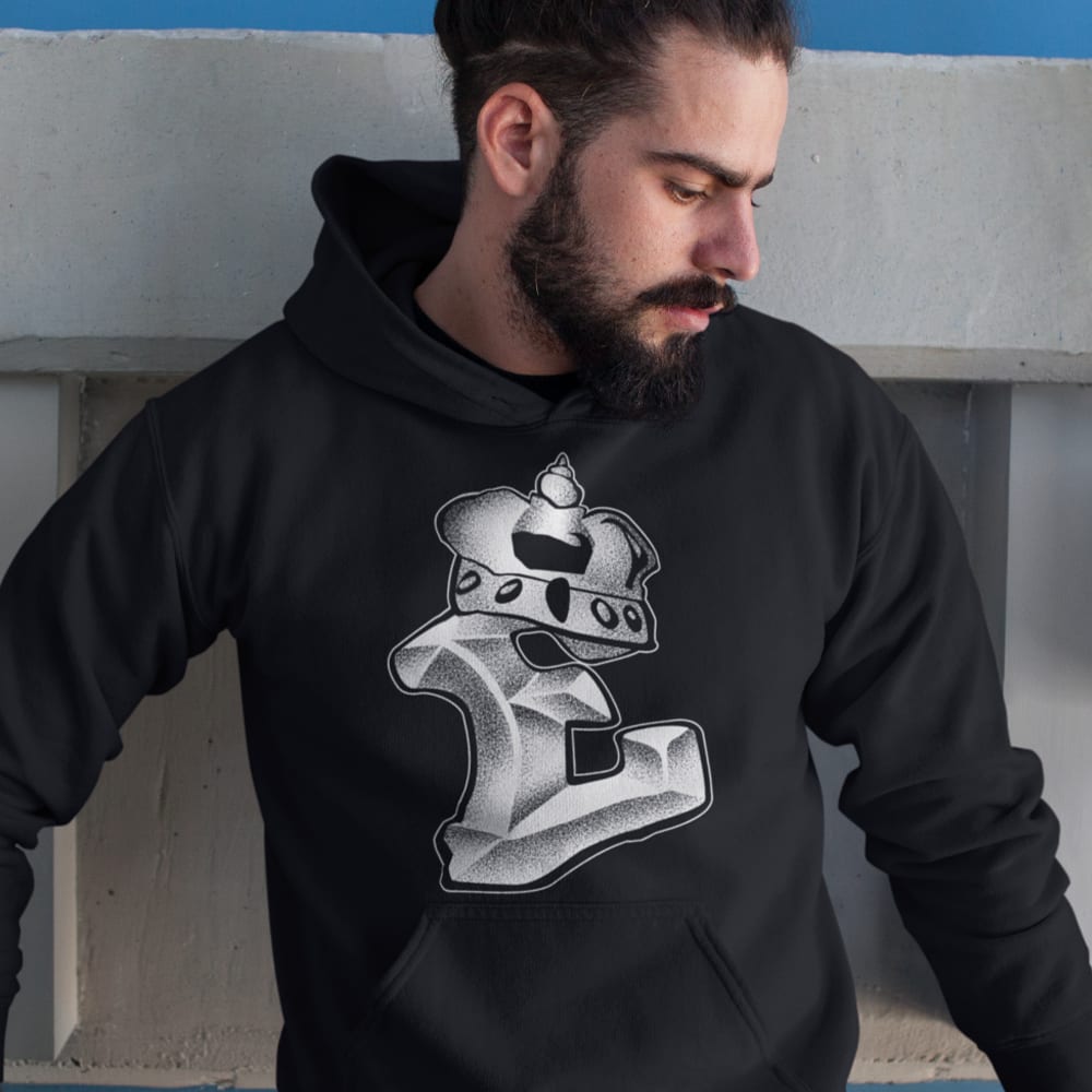 Crowned Eric King Unisex Hoodie, White Logo