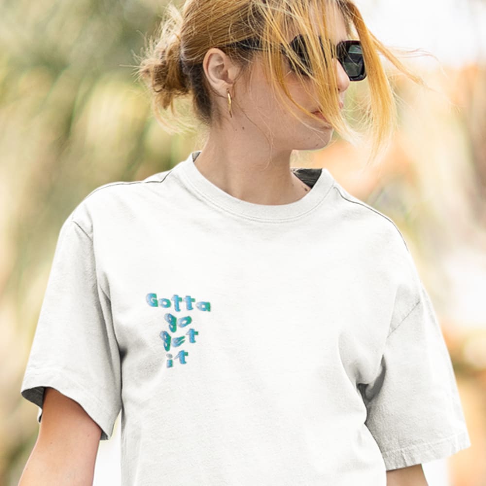 Gotta Go Get It by Jacarrius Demmerritte Women's T-Shirt, Mini Front Logo Dark