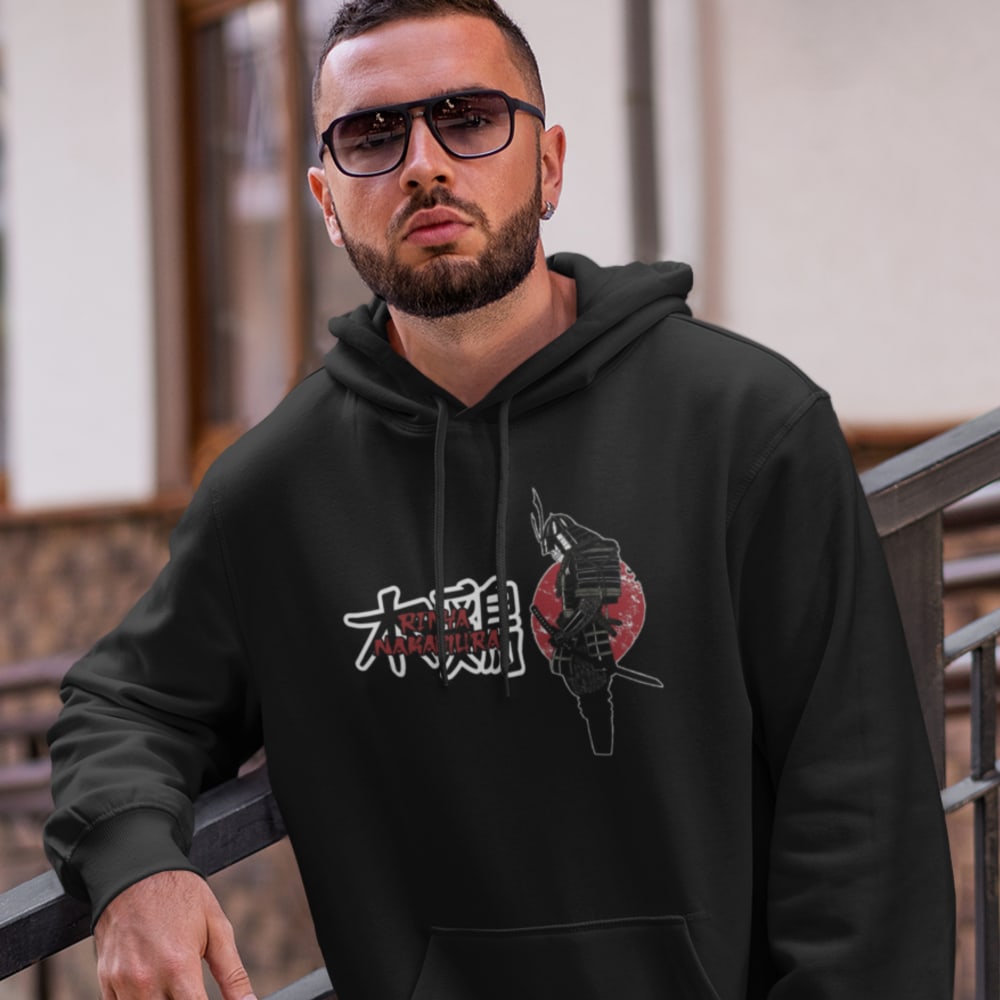 Samurai Warrior by Rinya Nakamura Unisex Hoodie, Light Logo