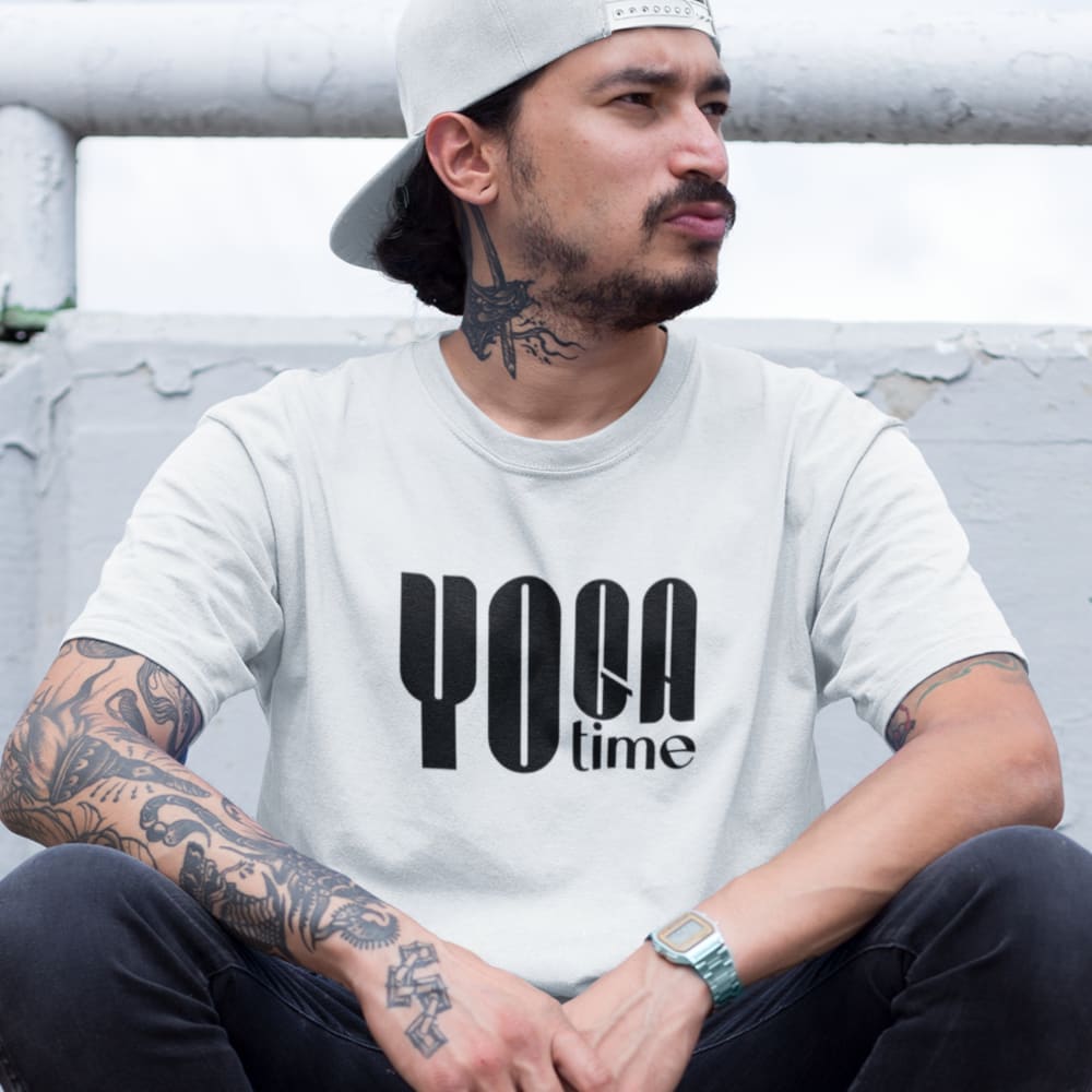 Yoga Time II by Sanela Osmanovic Unisex T-Shirt, Dark Logo