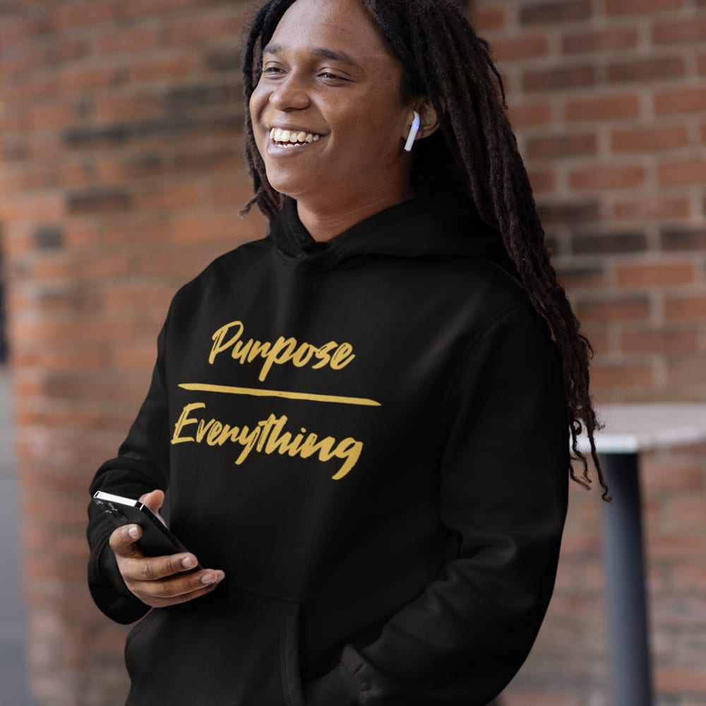  Purpose Everything Star Design by Andreas Ziegler Unisex Hoodie, Gold White Logo