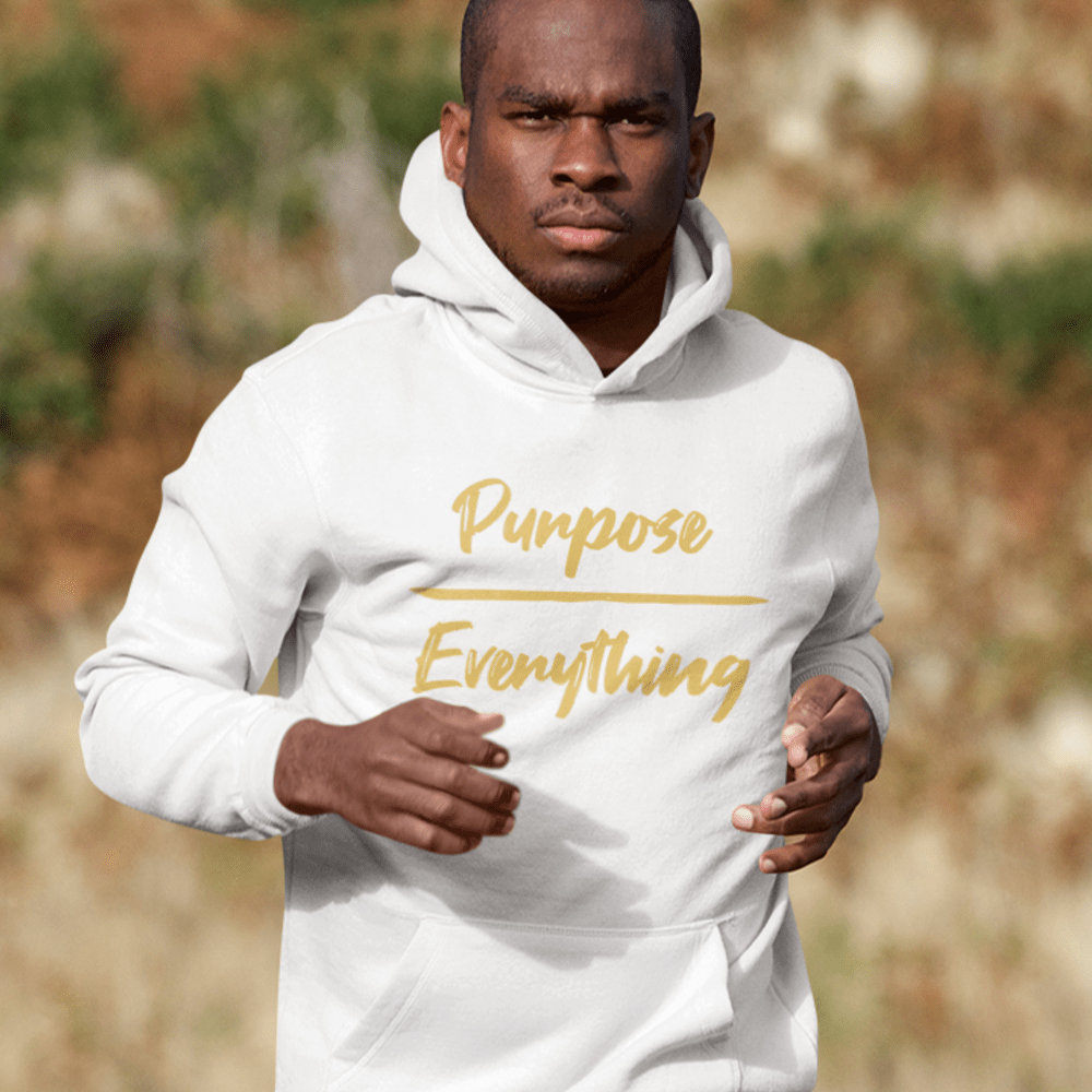 Purpose Everything Star Design by Andreas Ziegler Unisex Hoodie, Gold Black Logo