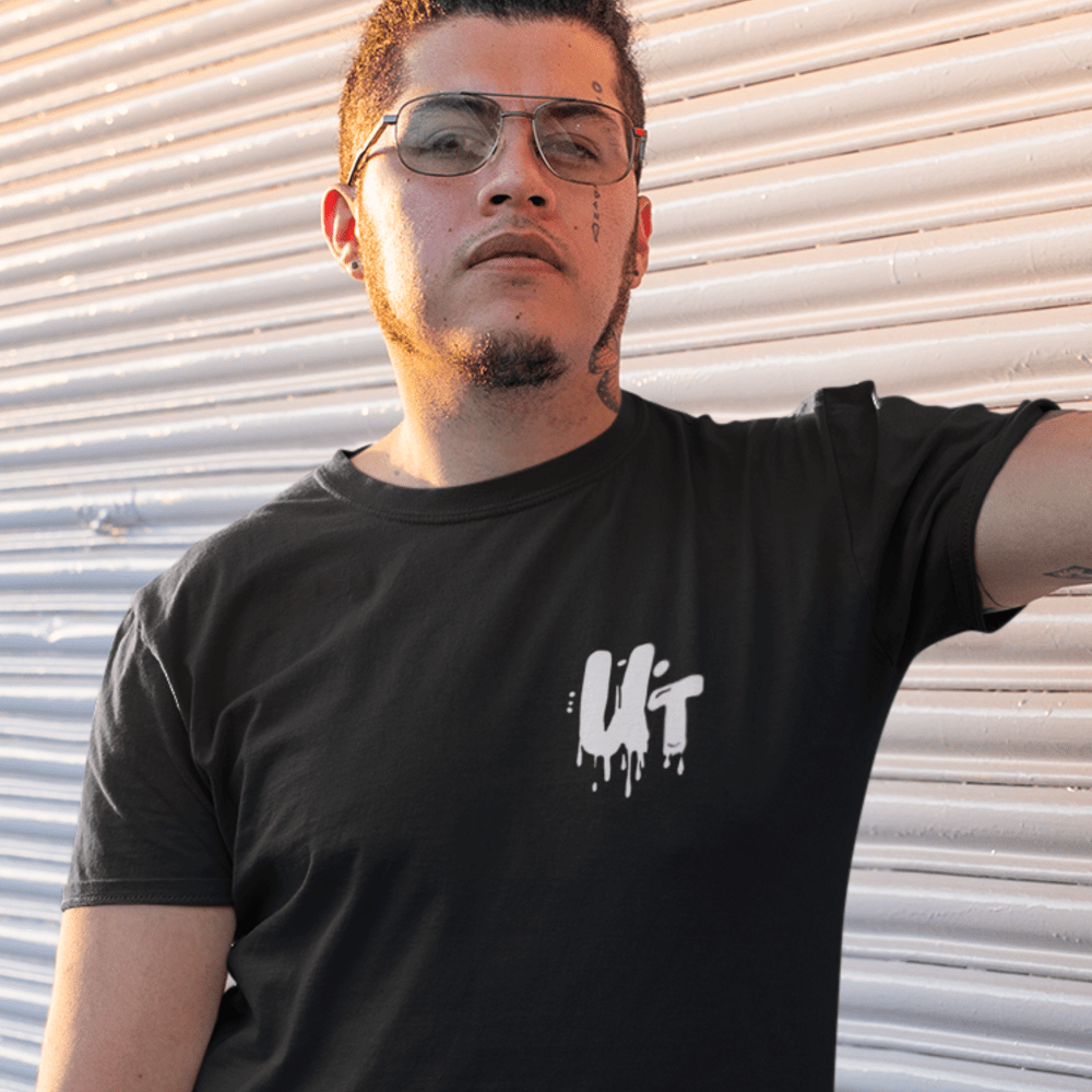UT "Drip Logo" by Dave Grady Men's T-Shirt, White logo