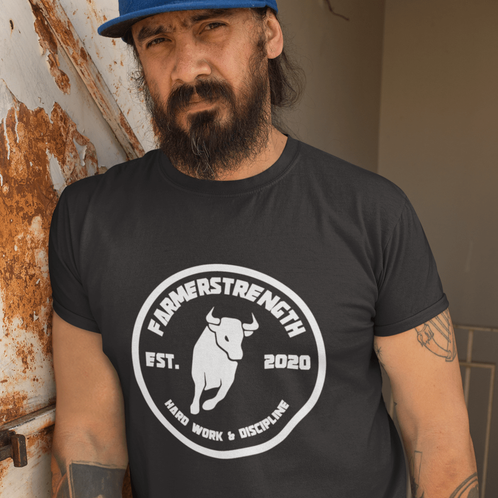 FARMERSTRENGTH Hard Work and Discipline Men's T-Shirt, Black