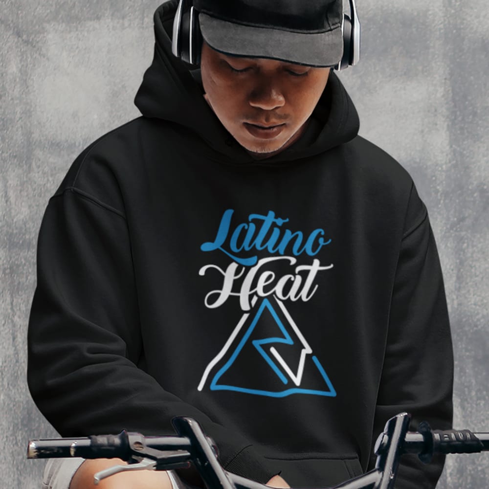 Latino Heat by Rodolfo Velasquez Men's Hoodie, Light Logo