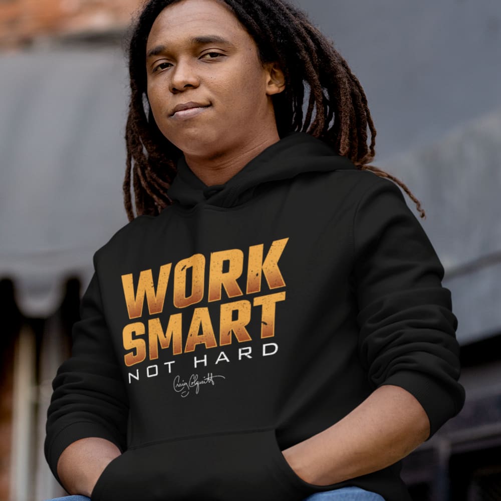 Craig Colquitt "Work Smart" Unisex Hoodie, White Signature Logo