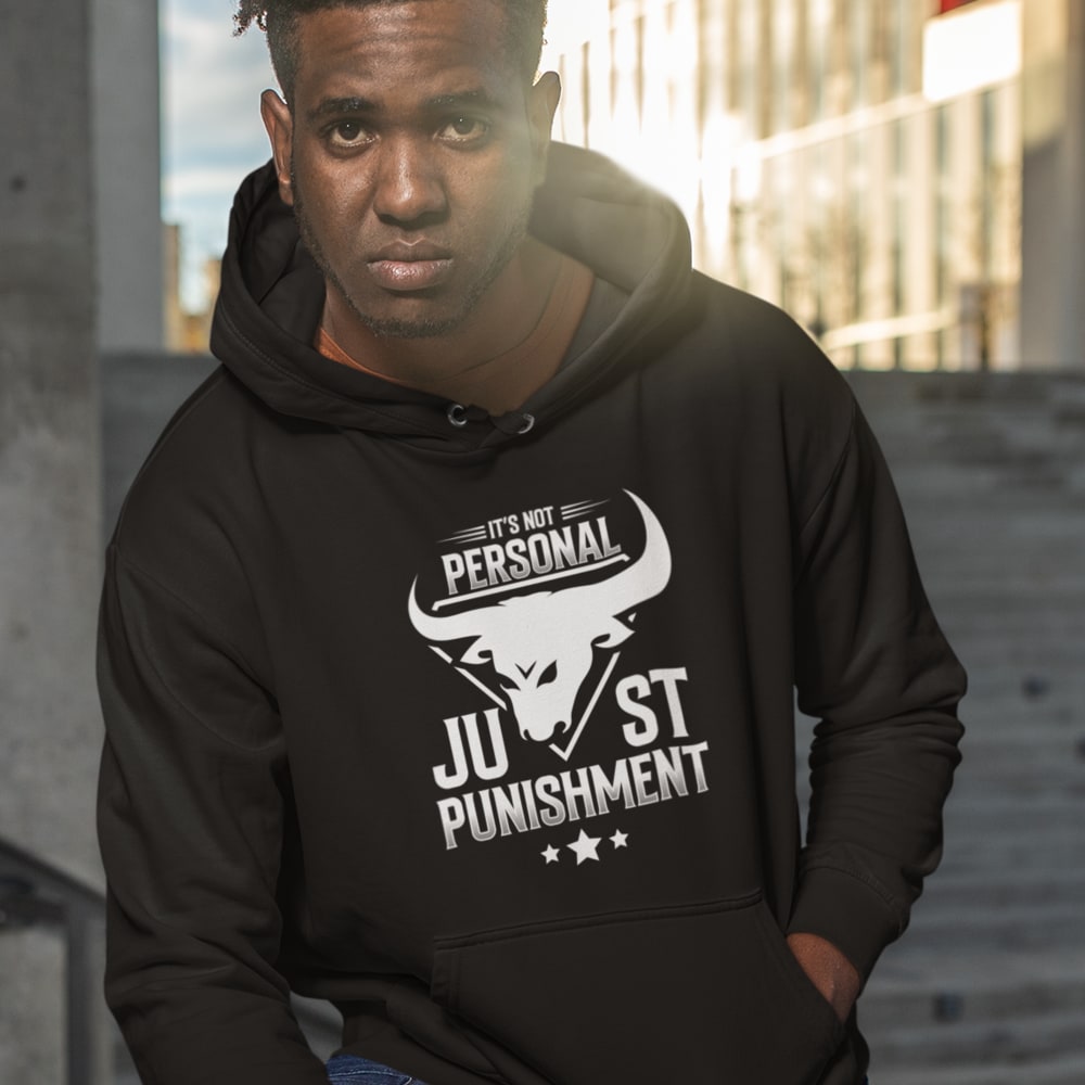 It’s Not Personal Just Punisht by Kalinn Williams Hoodie, White Logo