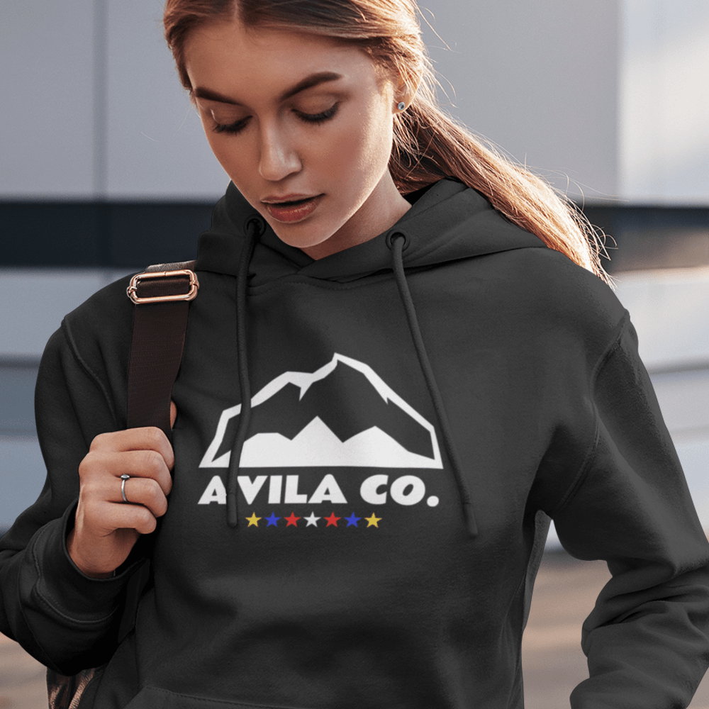 AVILA CO. Women's Hoodie, White Logo